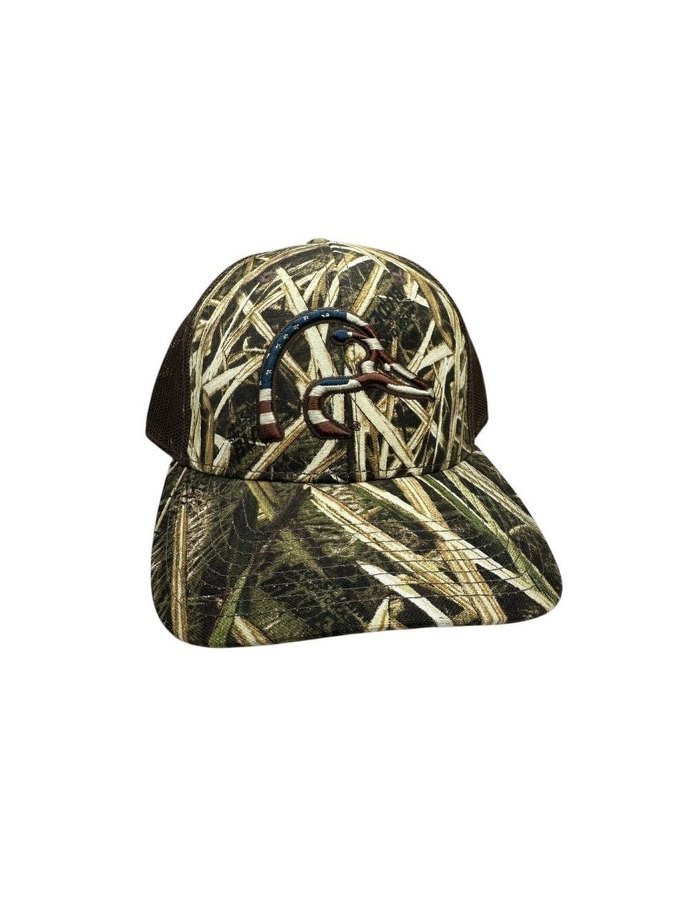 Ducks Unlimited Mossy Oak Camo Baseball Hat Cap Officially Licensed Patriot NWT